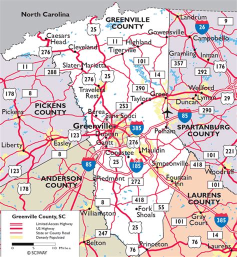 Map of Greenville, South Carolina